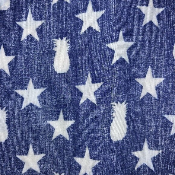 The endless summer mens button up blue and white with star stripes and p… - Picture 3 of 5